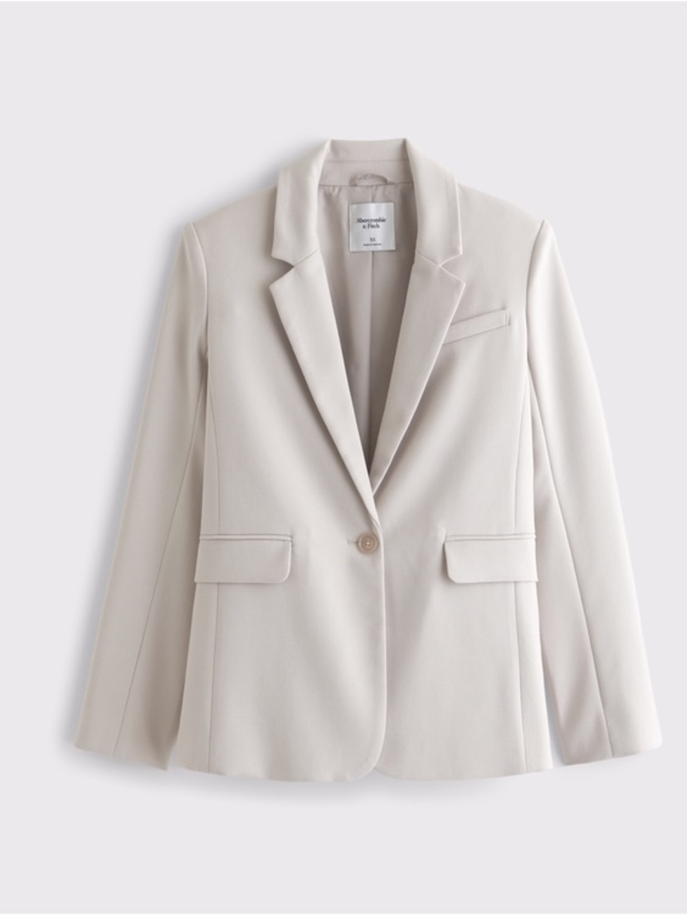 Abercrombie & Fitch S Ivory Blazer Office Preppy Stretchy Tailored Classic